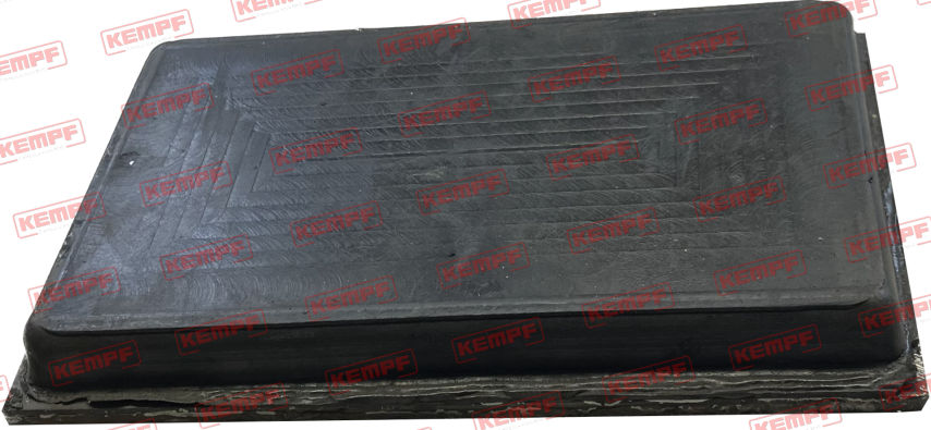 21761 Gummiauflage Stahl 200x120x5+15mm